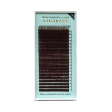 Ресницы для наращивания Nagaraku Mix коричневые